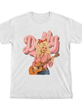Gildan Shirt Dolly Parton Graphic Tee - White